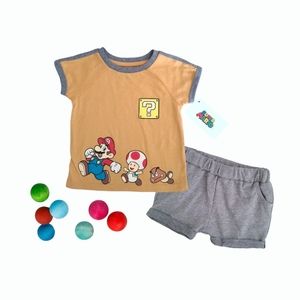 Super Mario Boy's Top and Short Set